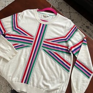Boden Union Jack Cashmere Blend Sweater Size XL. Never worn, super cute!!